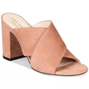 Blush Suede Crossover Mules - Cole Haan